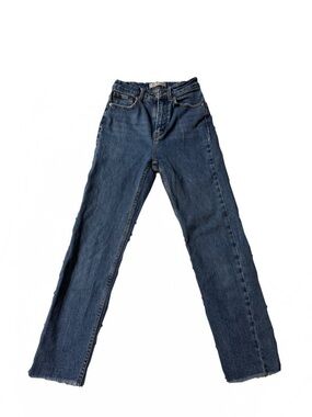 Denim&Co Women's Straight Leg Jeans - Dark Blue Wash